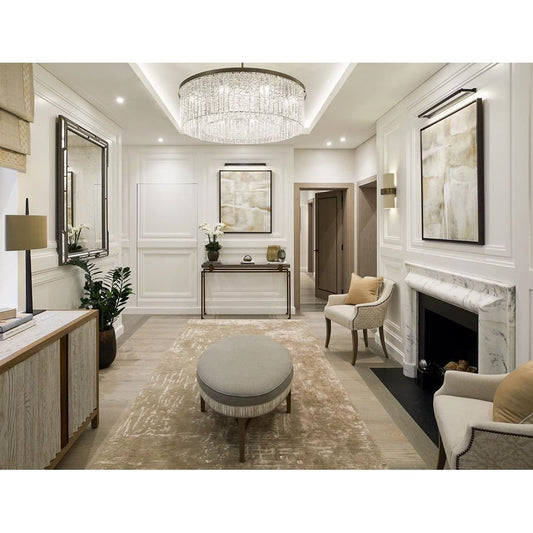 Oliver Round 1-Tier Glass Tile Chandelier LT-71241 - Kavker