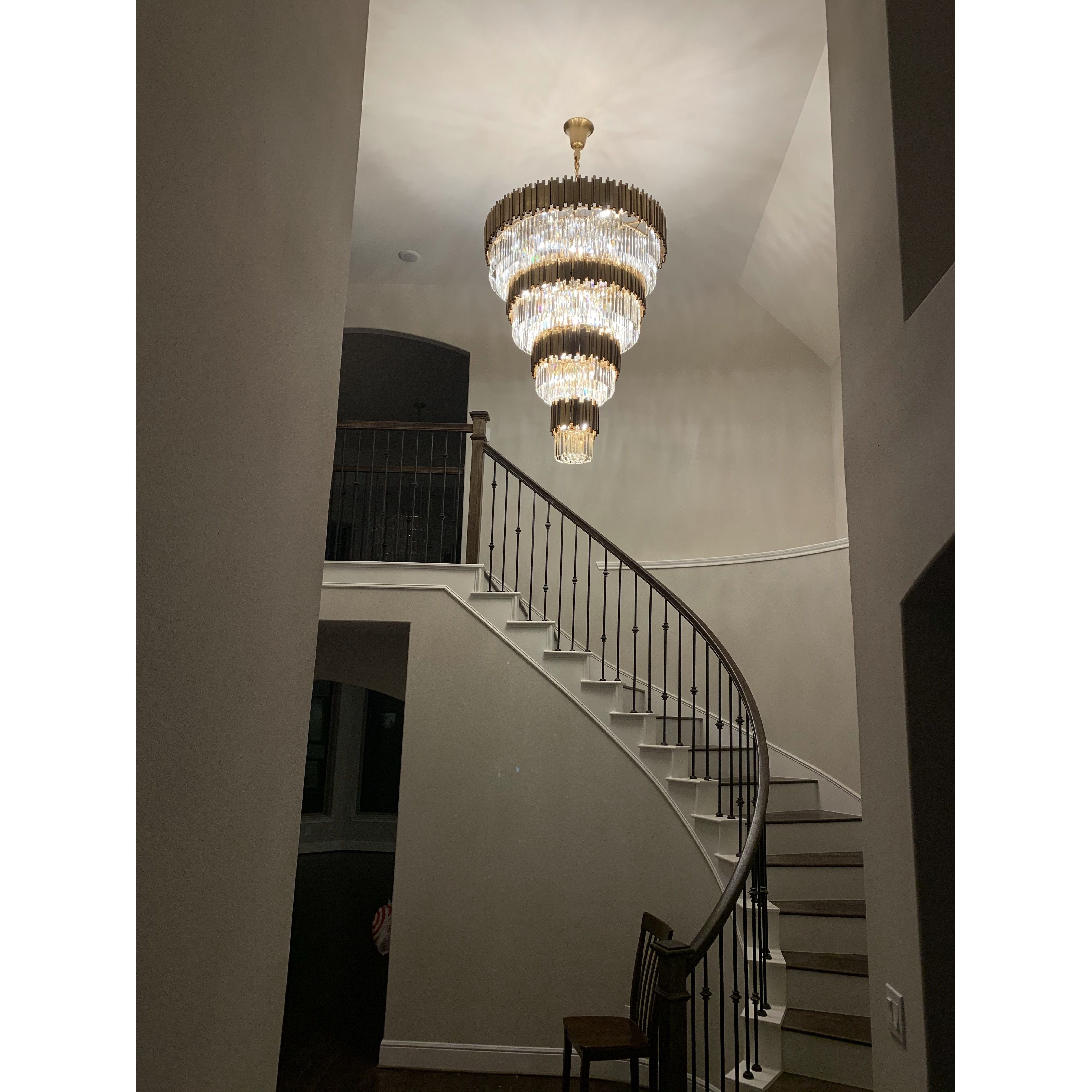 Colonnade Tiered Round Crystal Chandelier - Kavker - 