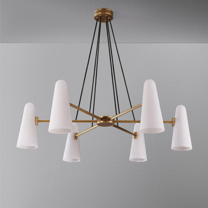 Saville Round Cone Glass Chandelier - Kavker