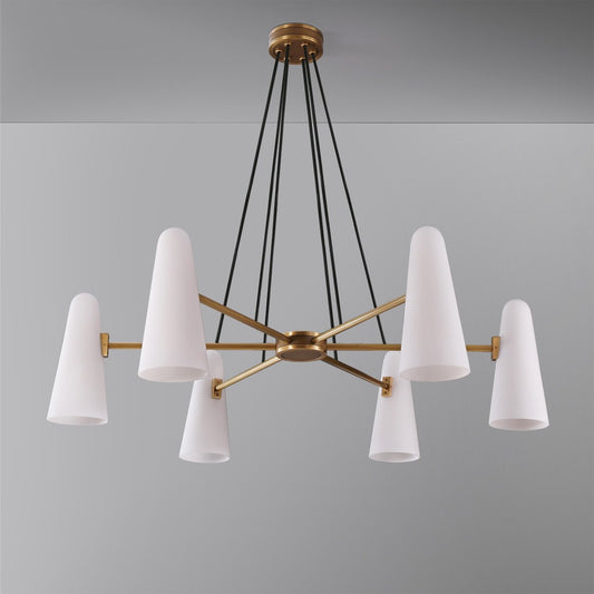 Saville Round Cone Glass Chandelier - Kavker