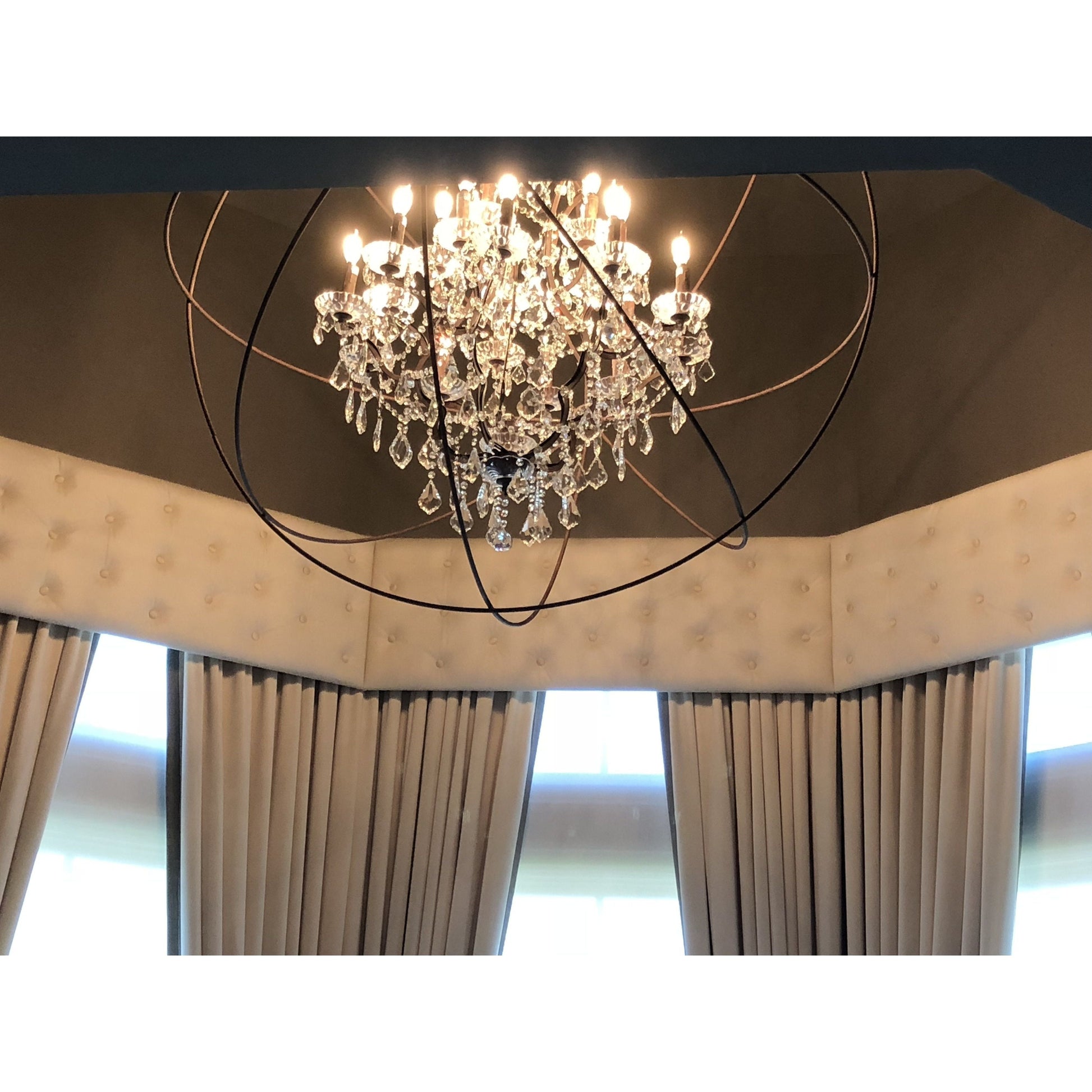 50 Light 80" MN Iron Orb Crystal Chandelier - Kavker - 