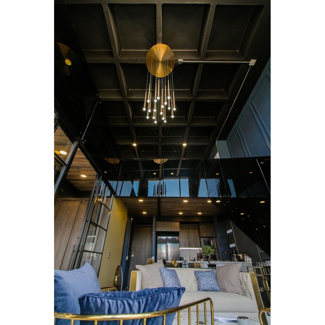 Anthropology Round Cluster Metal Tubular Crystal Pendant Light - Kavker - 