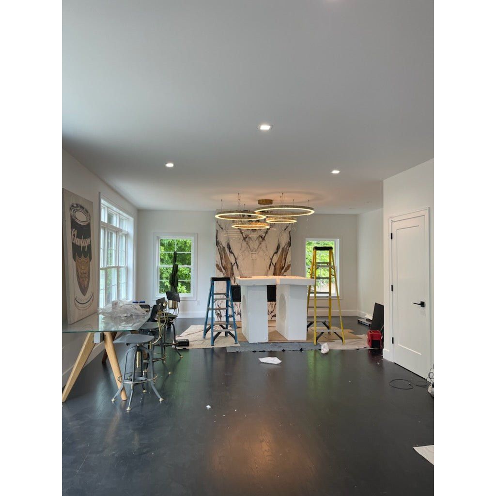 Liana Round 4-Ring Cascade LED Chandelier - Kavker - 