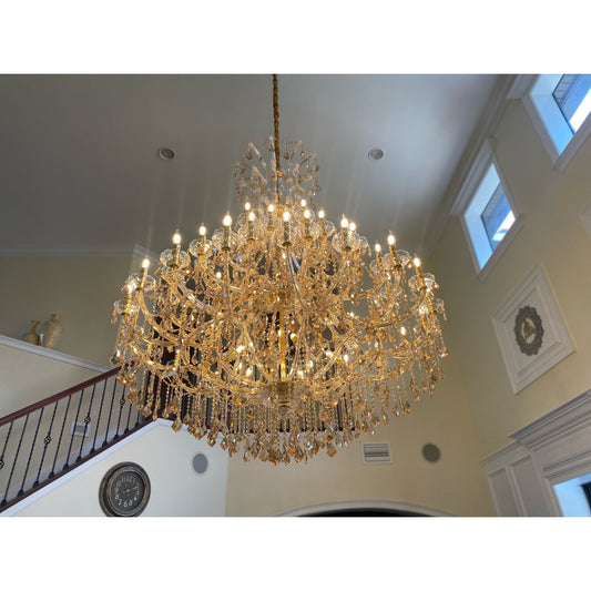 Leyla Maria Theresa 55 Light Crystal Chandelier - Kavker - Frame Finish
