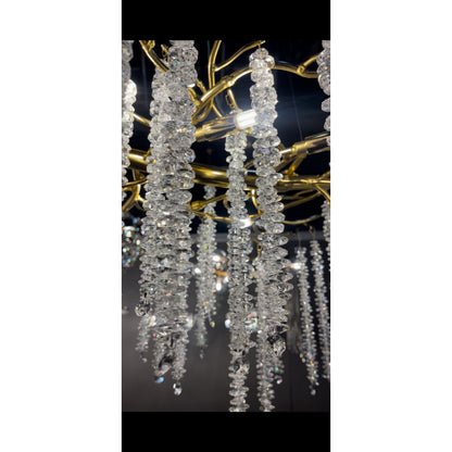 Catherine Crystal Rainfall Linear Branching Chandelier - Kavker - 