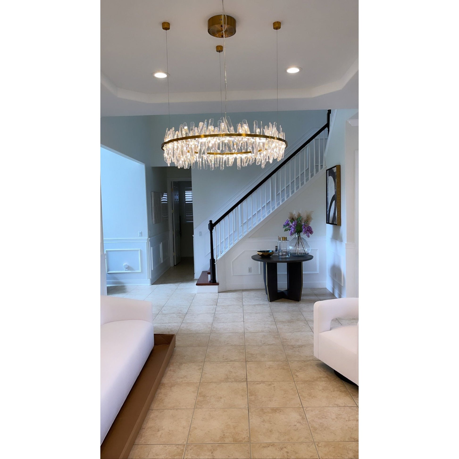 Beneteau Crystal Round Ring LED Chandelier - Kavker