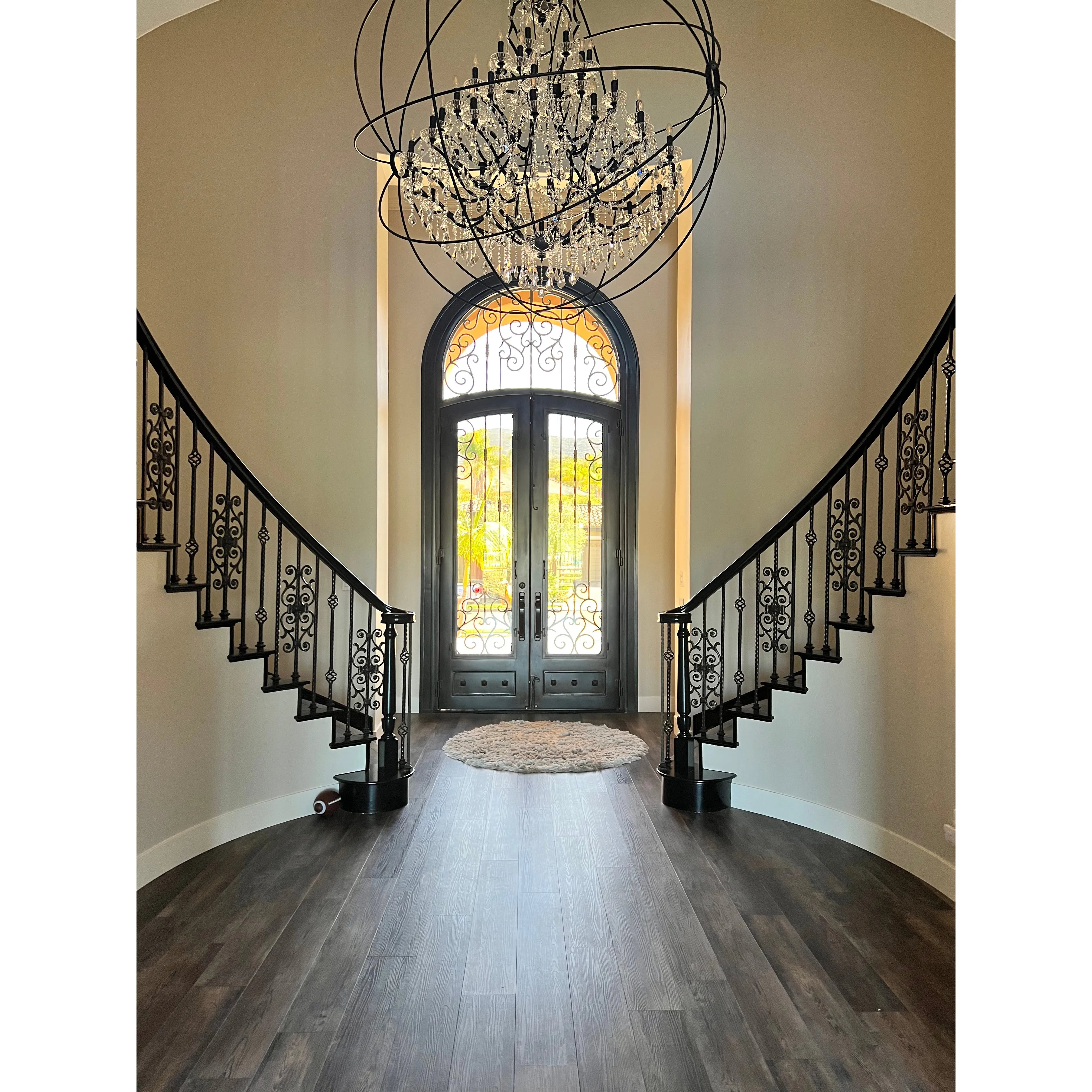 50 Light 80" MN Iron Orb Crystal Chandelier - Kavker
