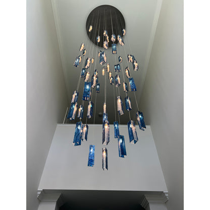 Rain Glass Tile Single Pendant Light - Kavker