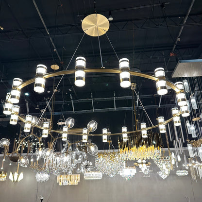 Arcanite Round / Oval LED Ring Chandelier