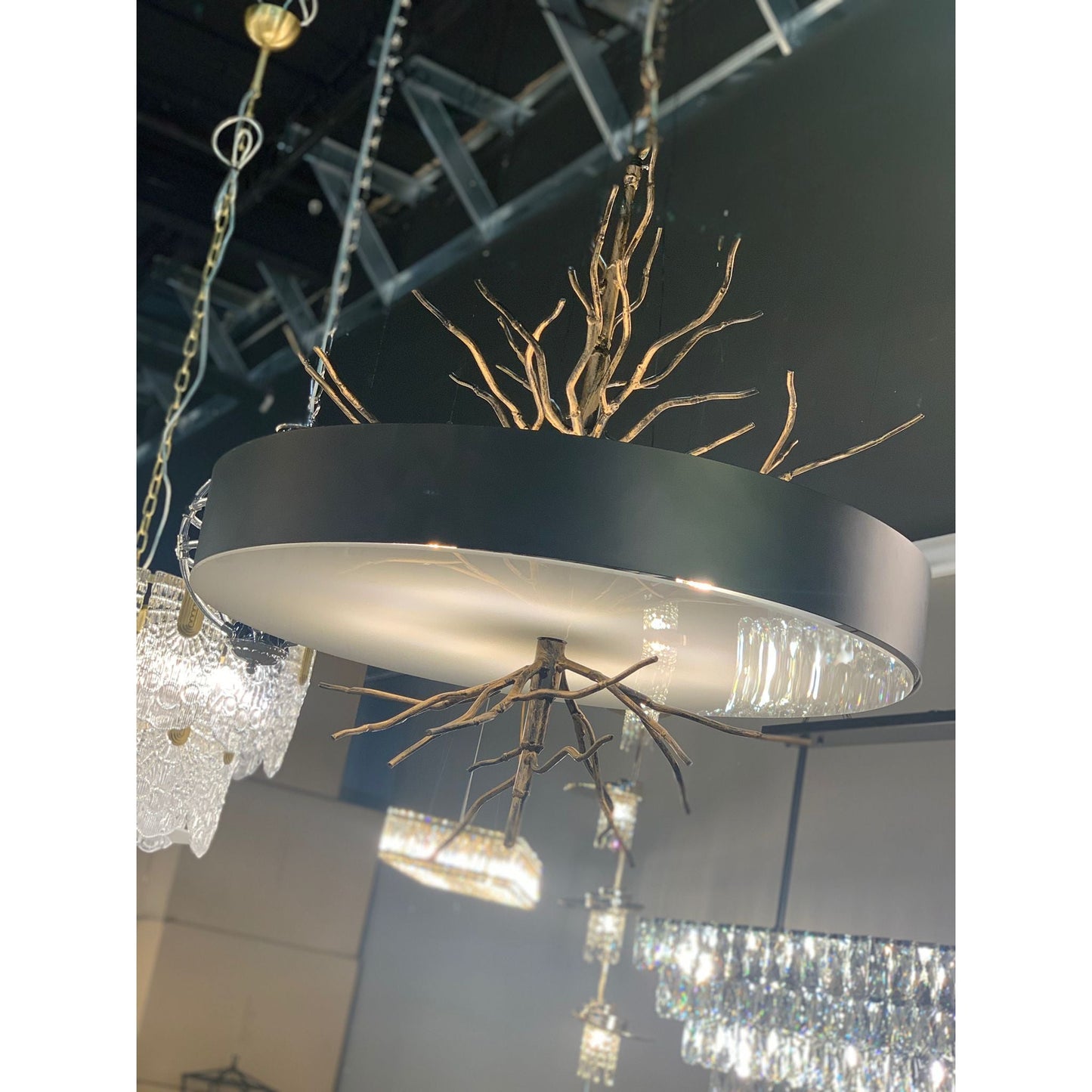 Organic Drum Branching Pendant Light 8031-700 - Kavker