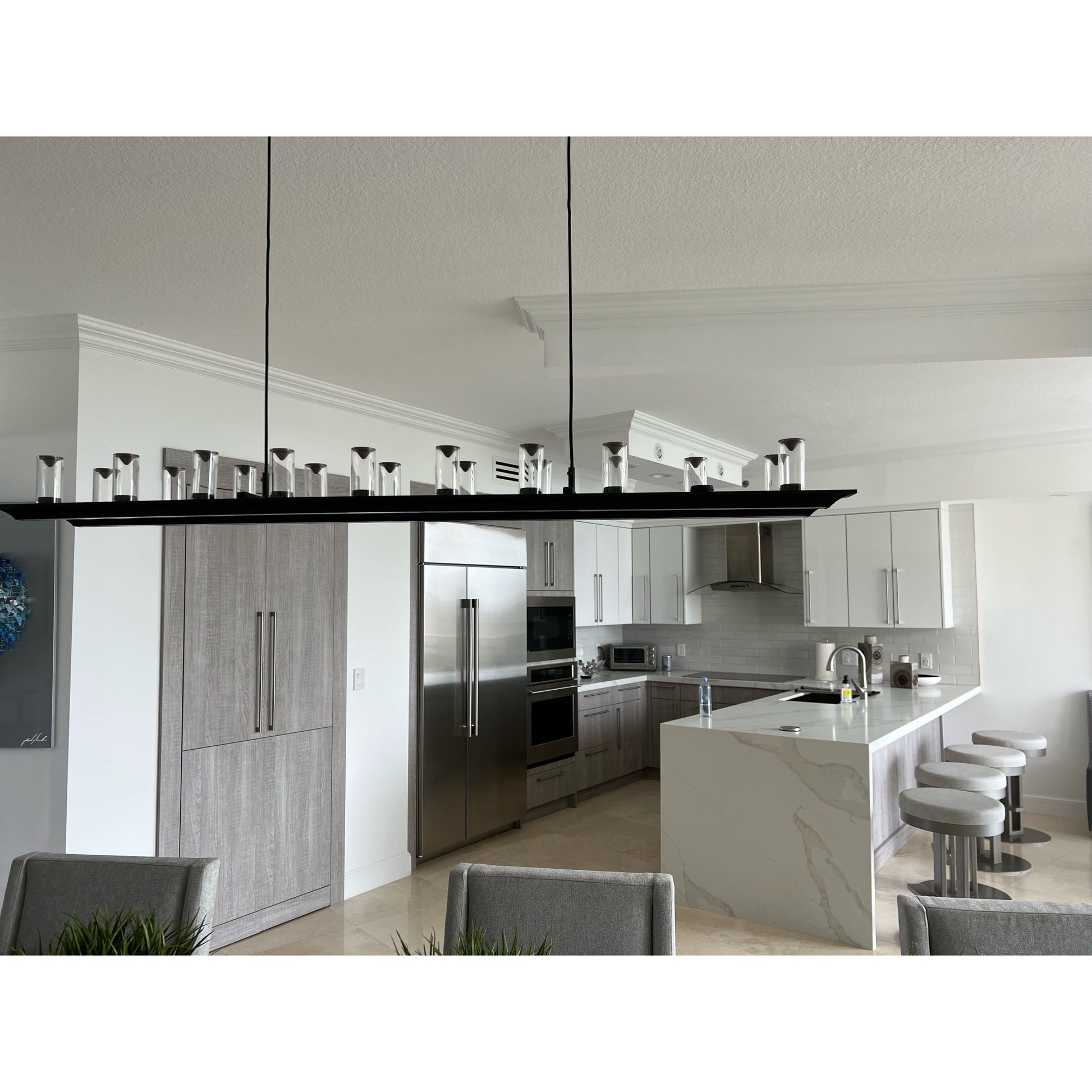 Aprilia Linear LED Chandelier - Kavker - 