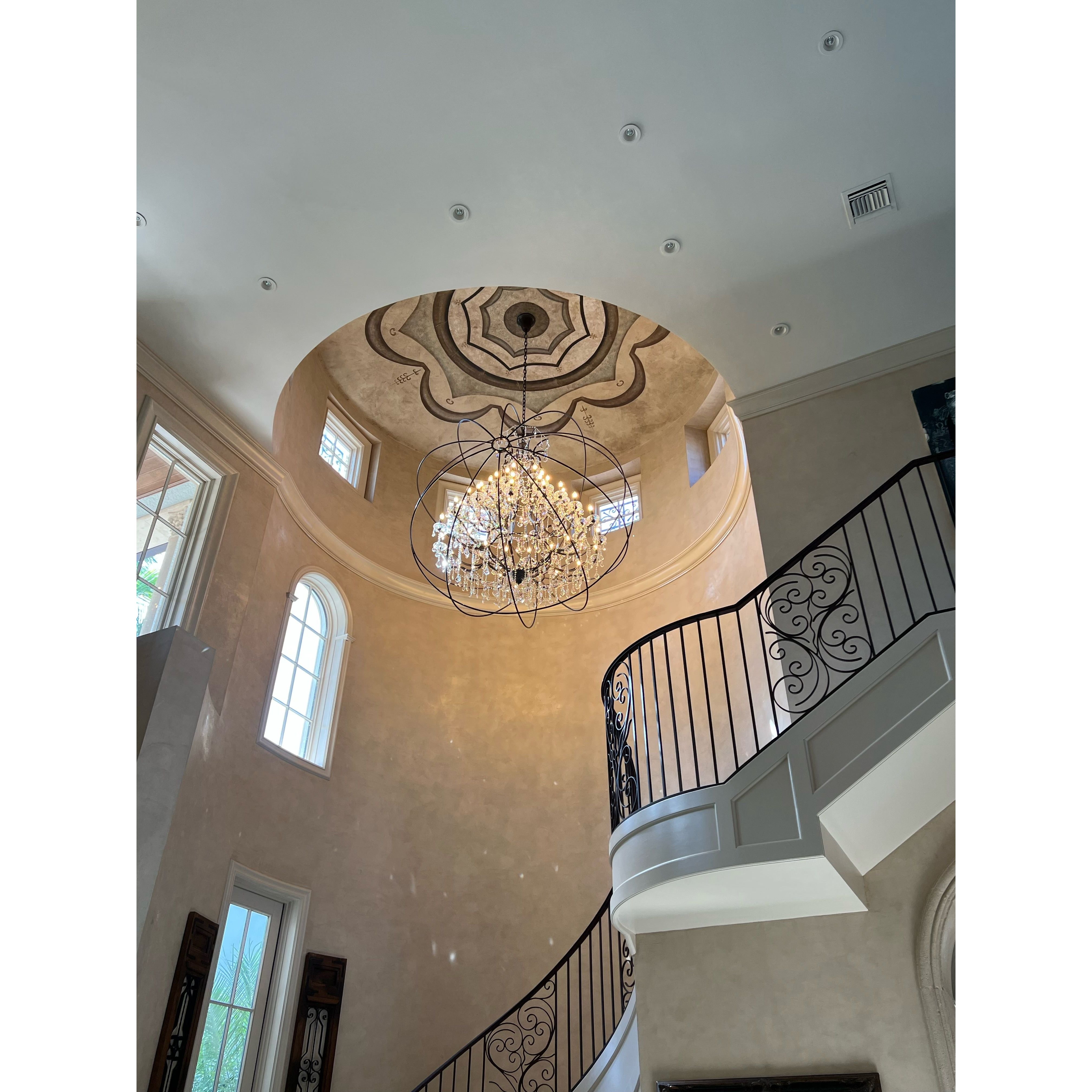 50 Light 80" MN Iron Orb Crystal Chandelier - Kavker - 
