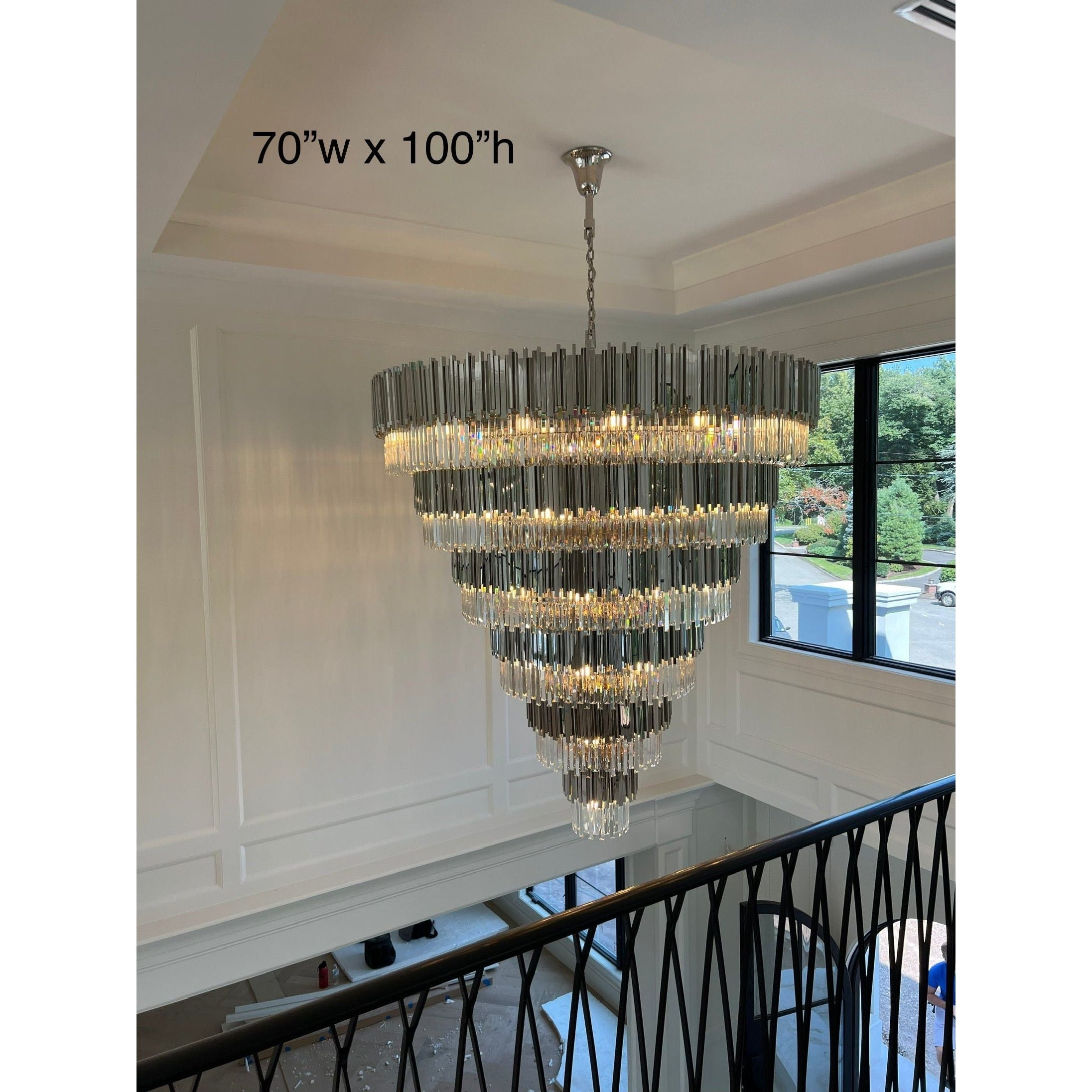 Colonnade Tiered Round Crystal Chandelier - Kavker