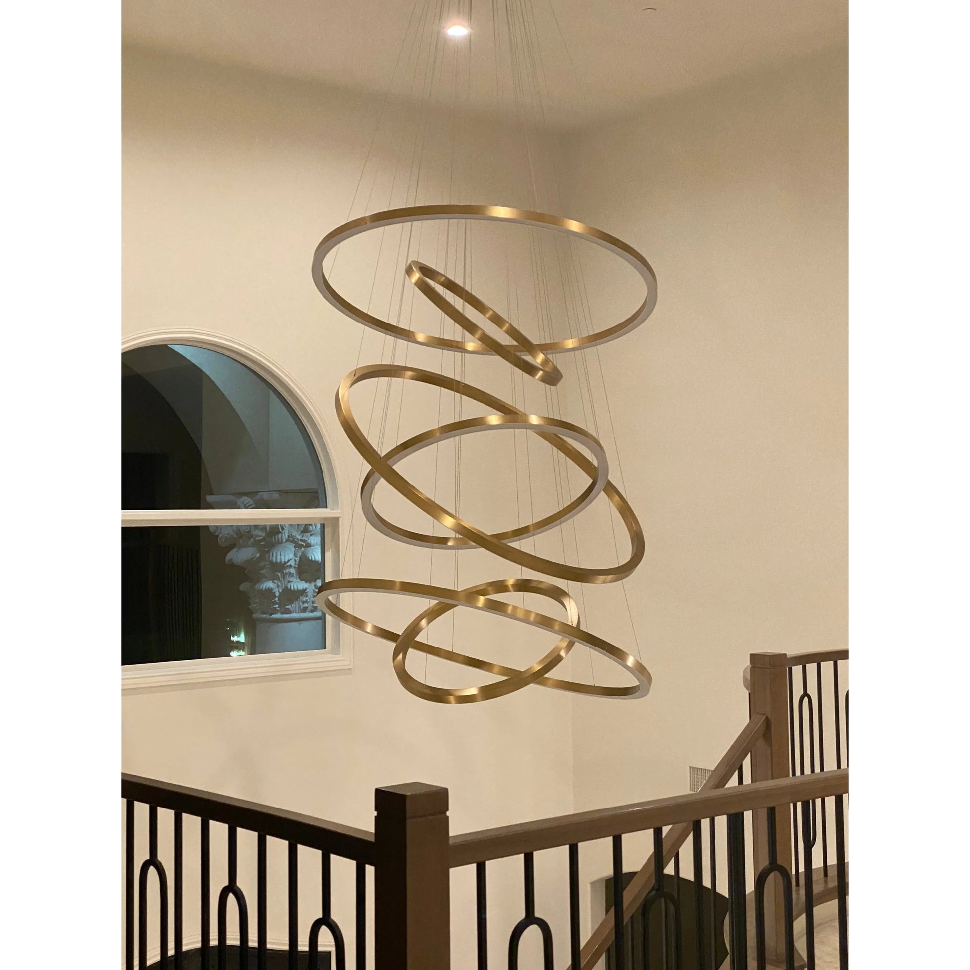 Liana Round 5-Ring LED Chandelier - Kavker - Size