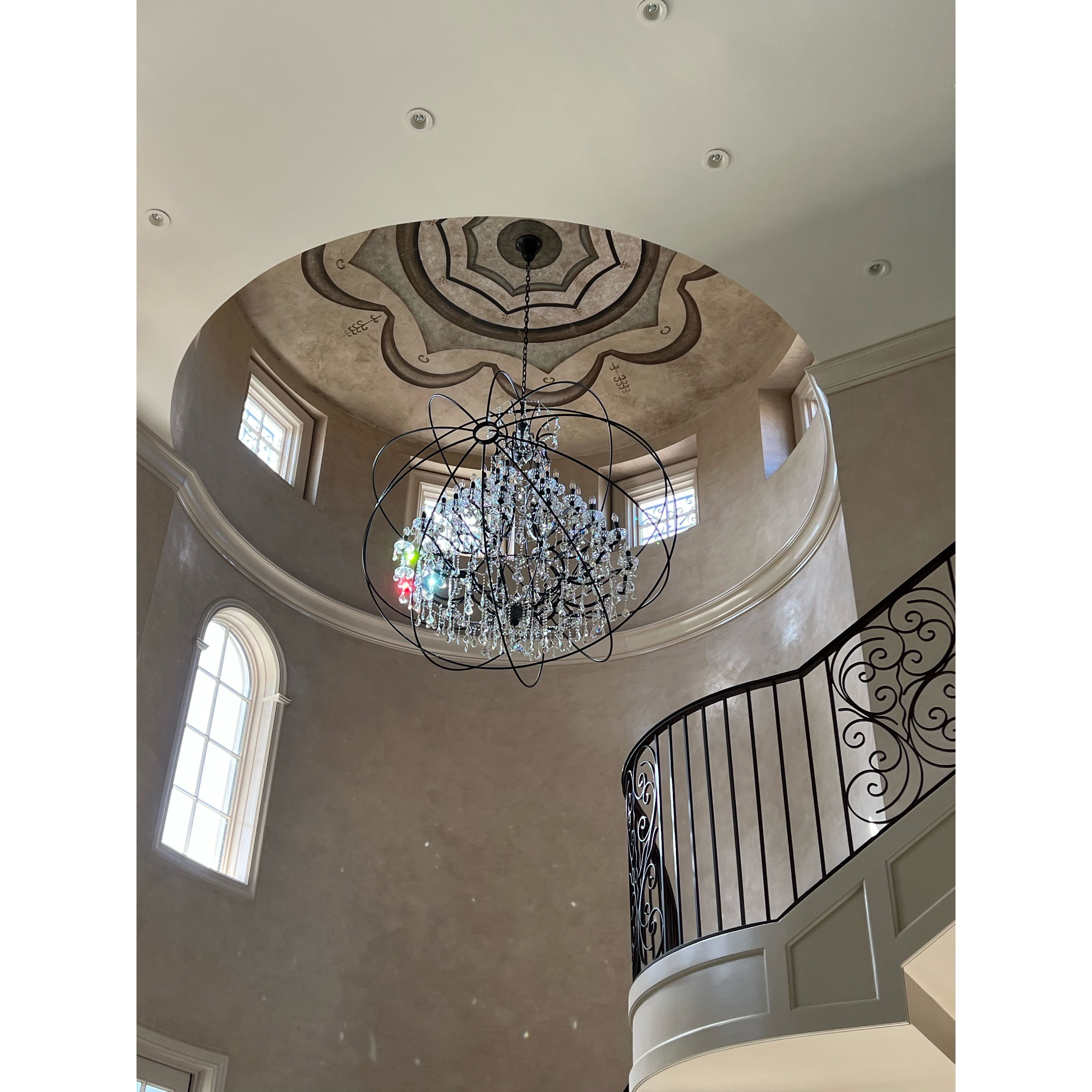 50 Light 80" MN Iron Orb Crystal Chandelier - Kavker - 
