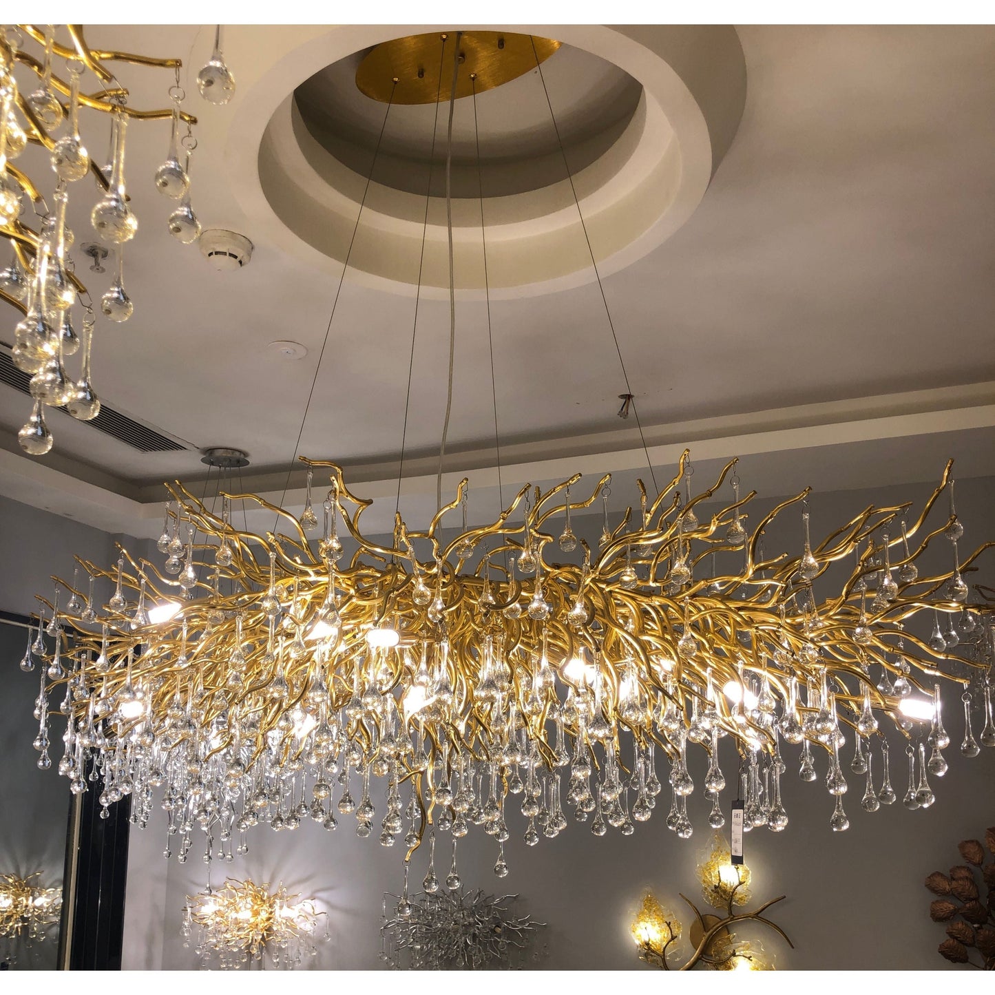 Livio Oval Branching Teardrop Chandelier - Kavker
