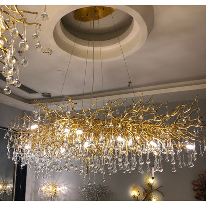 Livio Oval Branching Teardrop Chandelier - Kavker