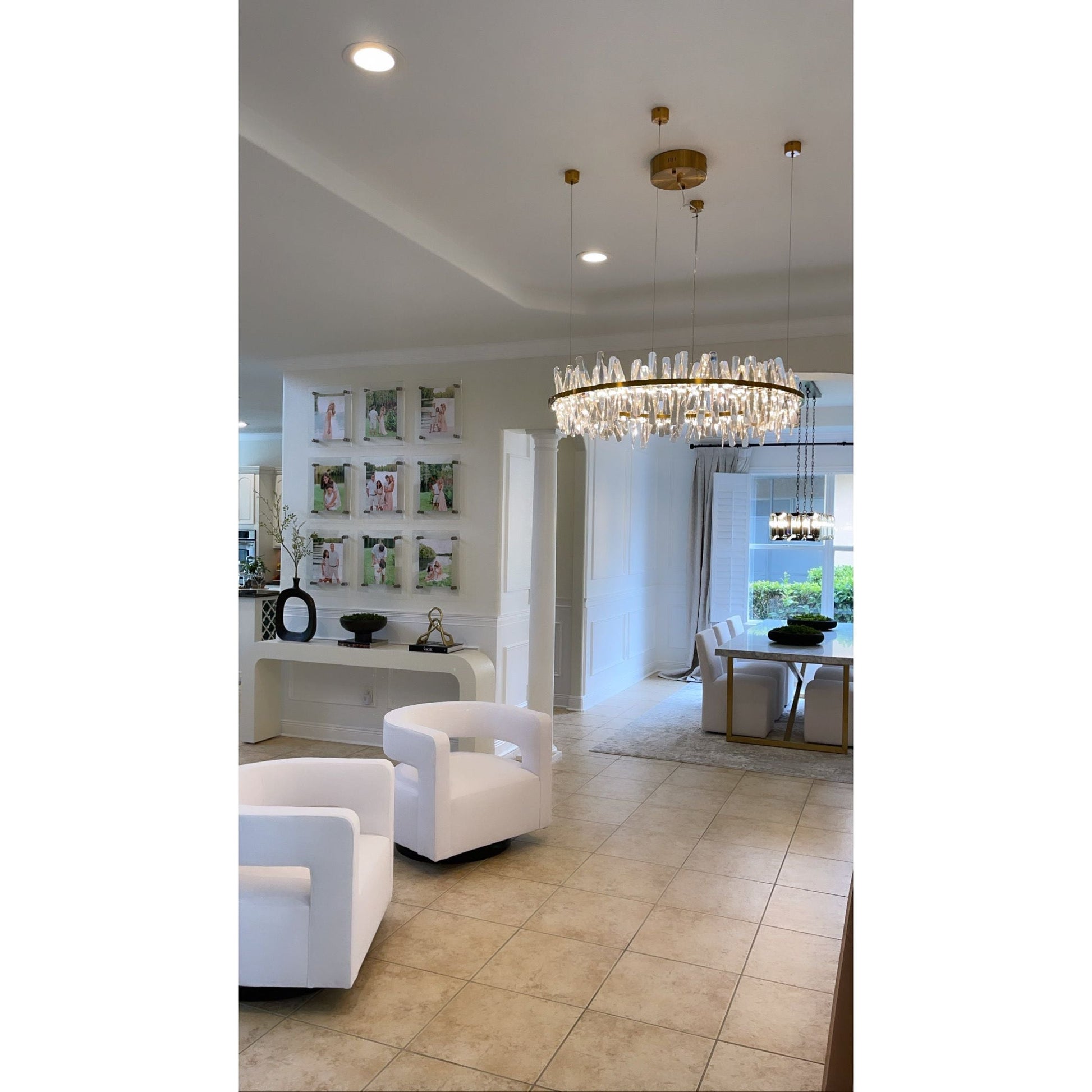Beneteau Crystal Round Ring LED Chandelier - Kavker