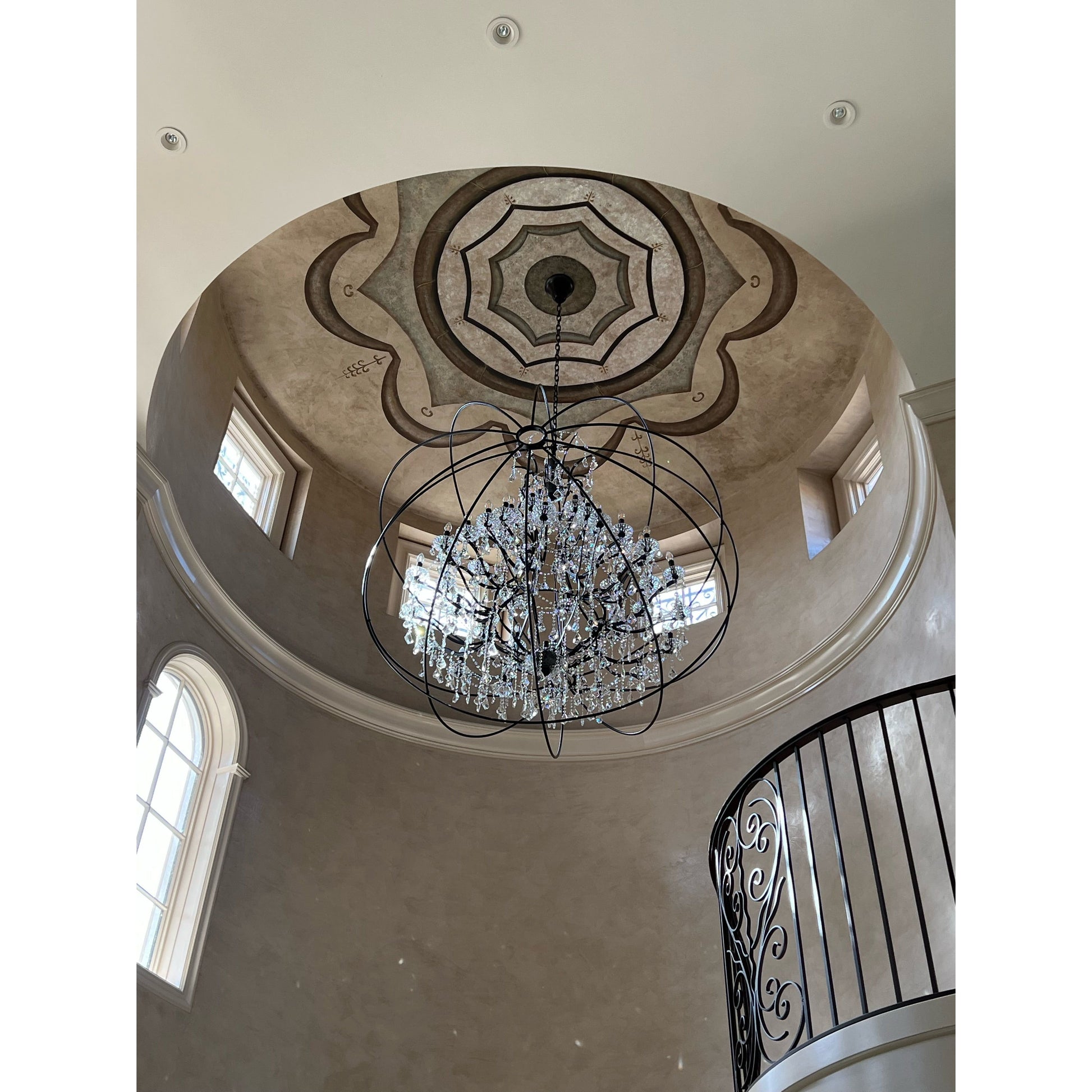 50 Light 80" MN Iron Orb Crystal Chandelier - Kavker - 