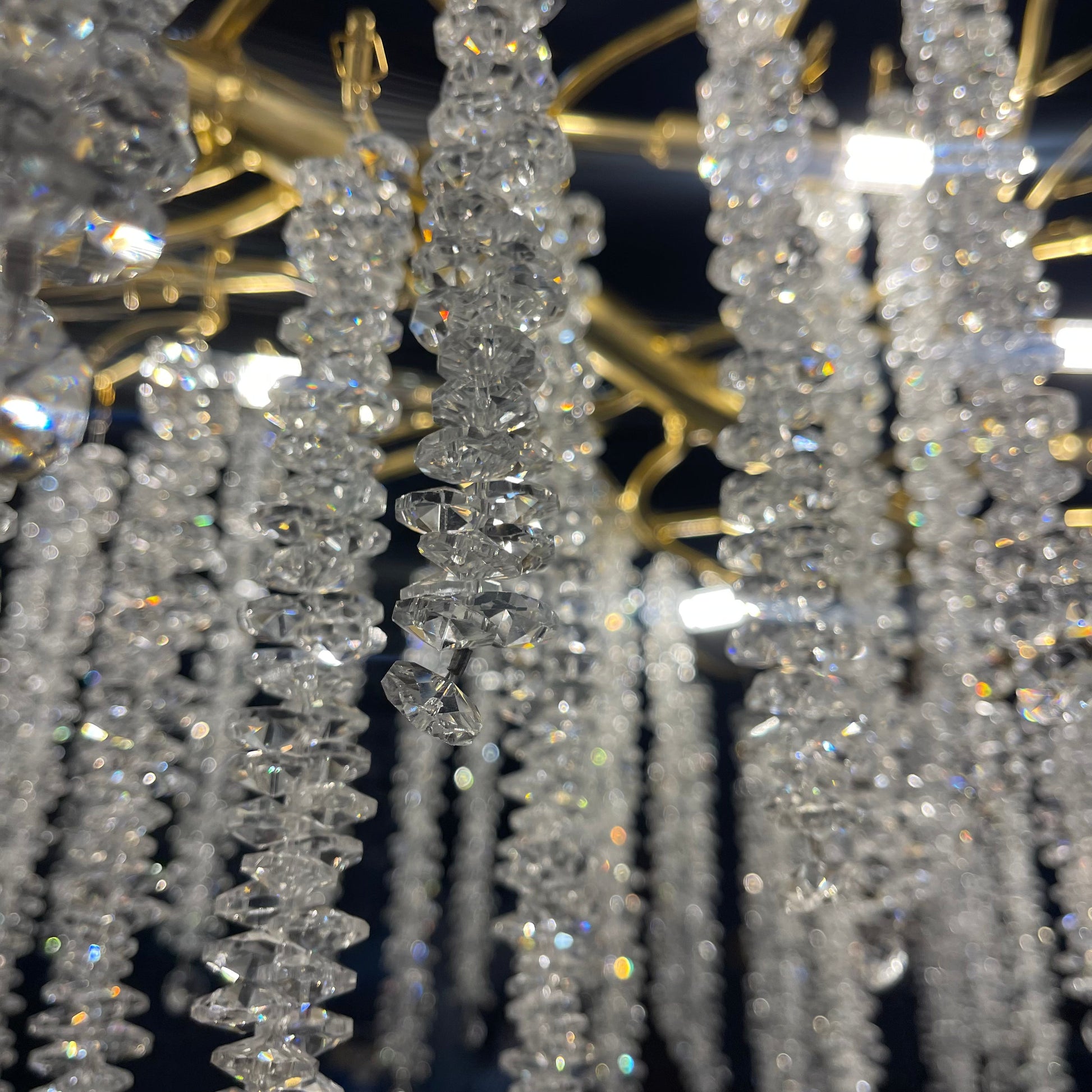 Catherine Crystal Rainfall Linear Branching Chandelier - Kavker - 