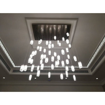 Rain Square Cluster Glass tile Pendant Chandelier - Kavker - 