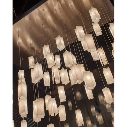 Rain Square Cluster Glass tile Pendant Chandelier - Kavker - 