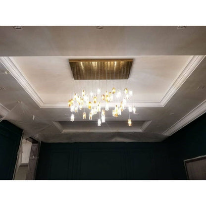 Rain Glass Tile Single Pendant Light - Kavker