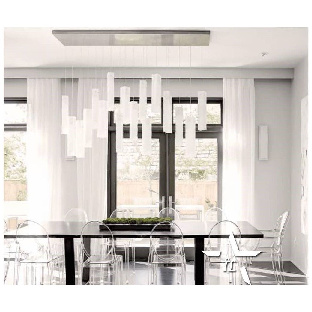 Rain Square Cluster Glass tile Pendant Chandelier - Kavker - 