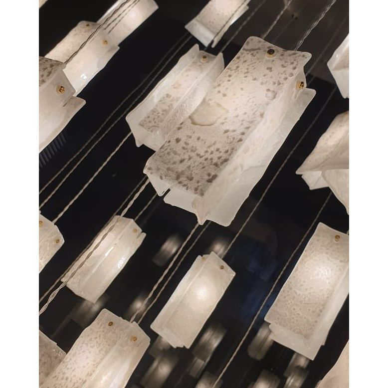 Rain Square Cluster Glass tile Pendant Chandelier - Kavker - 