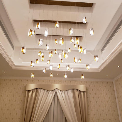 Rain Glass Tile Single Pendant Light - Kavker