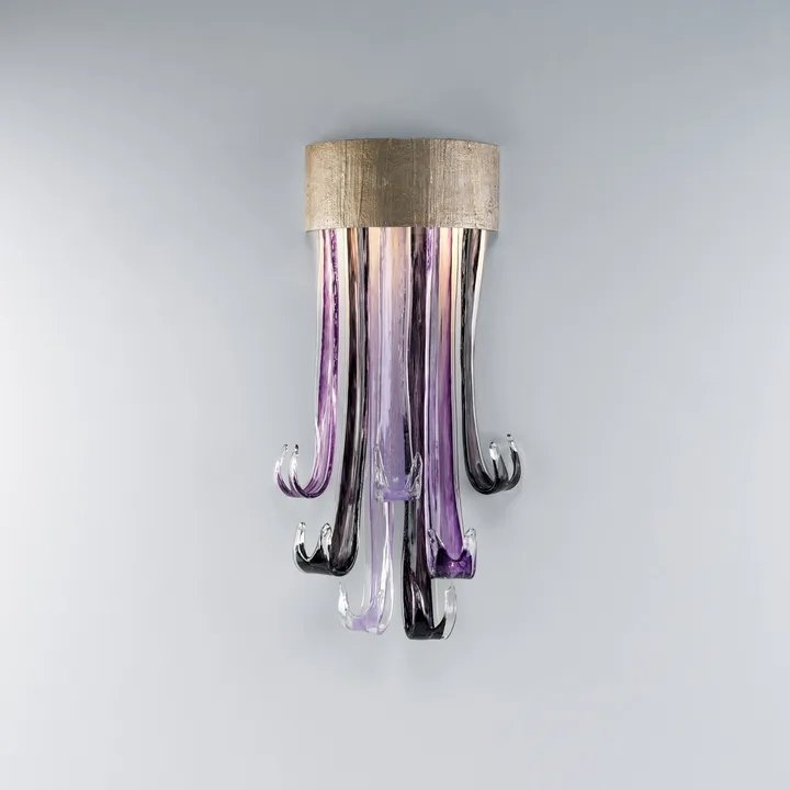 Blue Rainfall / Waterfall Murano Glass Chandelier - Kavker - 