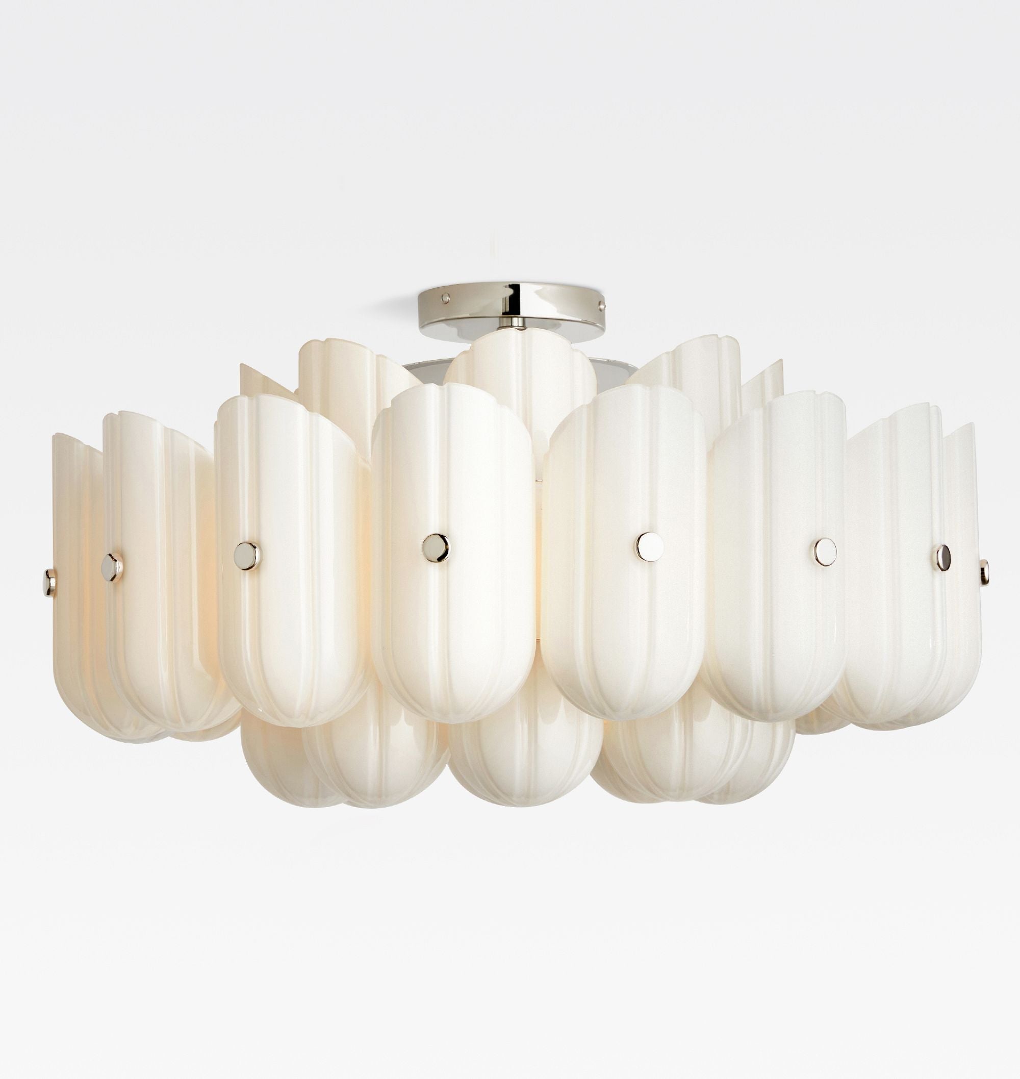 Lorna LED Double Tier Flush Mount 25" - Polished NickelKavker