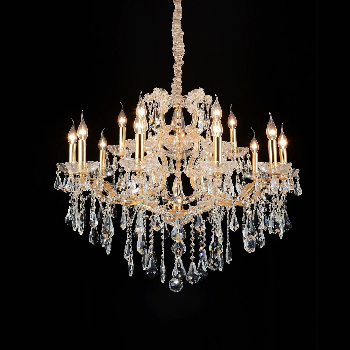 Maria Theresa 16 Light Silver 32" Crystal Chandelier - Kavker