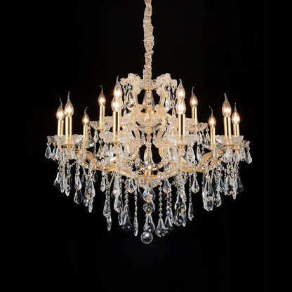 Maria Theresa 16 Light Silver 32" Crystal Chandelier - Kavker