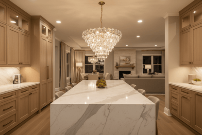 Medium Chandelier over Kitchen Island