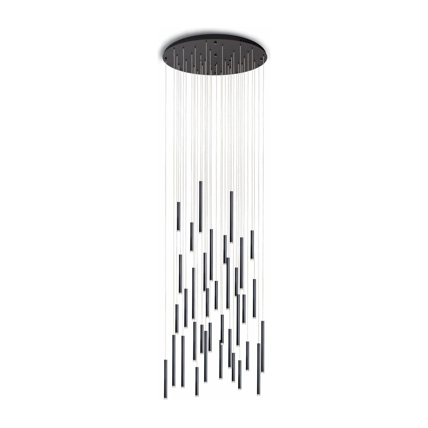Bellini Round Tri-Tone Tubular Pendant Light Chandelier - Kavker - 
