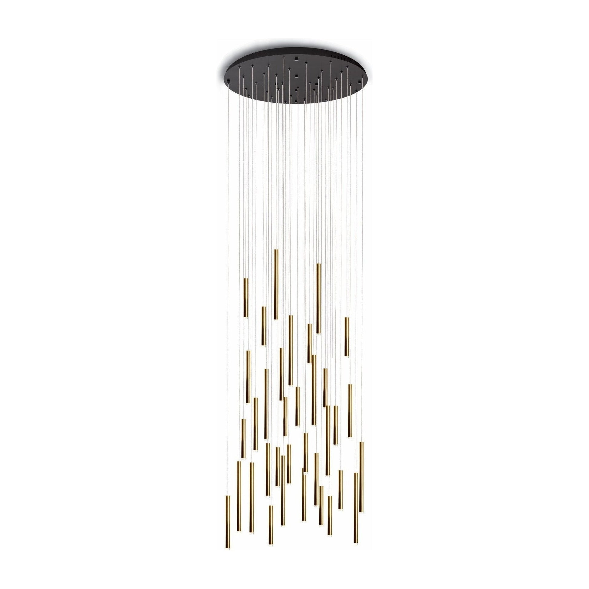 Bellini Round Two-Tone Tubular Pendant Light Chandelier - Kavker - 