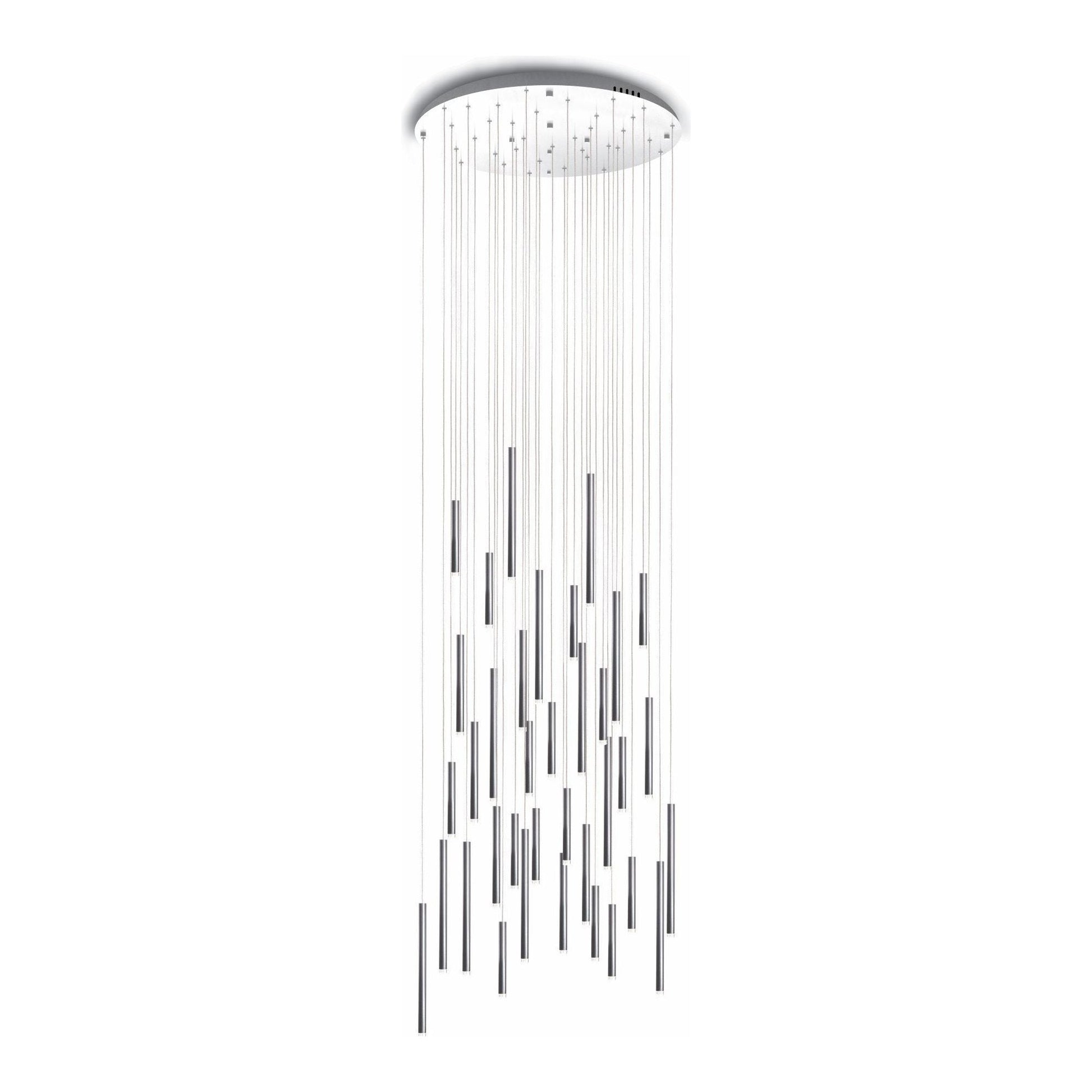 Bellini Round Tri-Tone Tubular Pendant Light Chandelier - Kavker - 