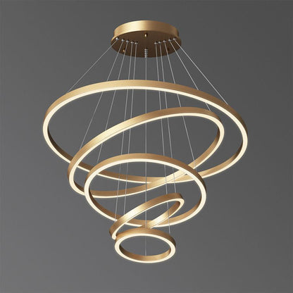 Liana Round 5-Ring LED Chandelier - Kavker - 
