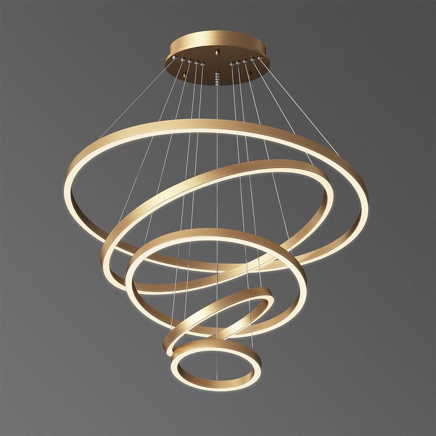 Liana Round 5-Ring Double LED Chandelier - Kavker - 