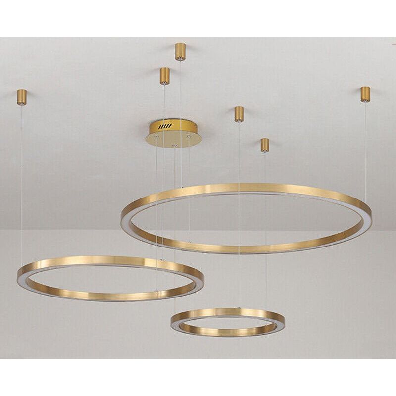 Liana Round 4-Ring Cascade LED Chandelier - Kavker