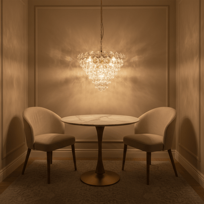 Small Chandelier in Breakfast Nook