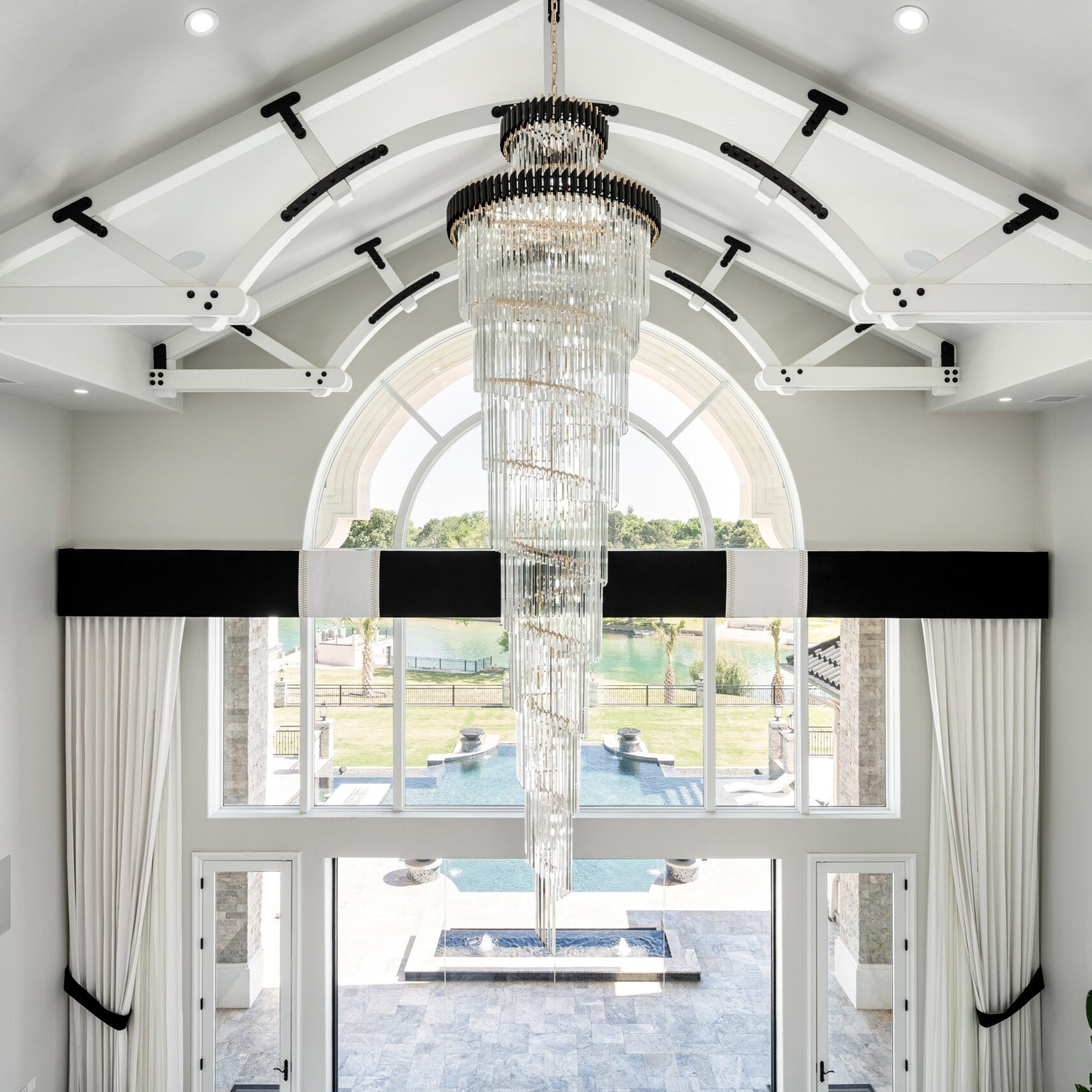 Spiral Crystal Chandelier For Foyer/ Staircase-Chandeliers-Kavker-Kavker